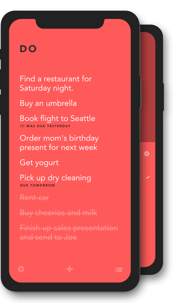 Do App: Sample Screens