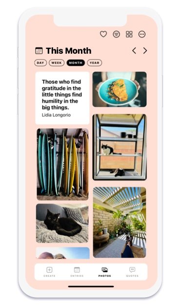 Brighter Gratitude Vision Board in an iPhone