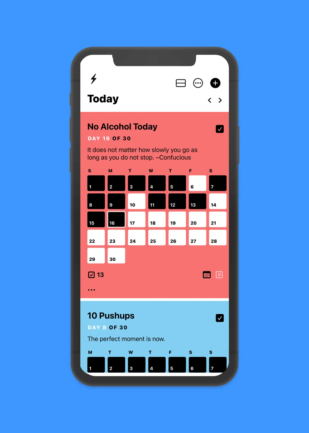90-Day Challenge App for iPhone